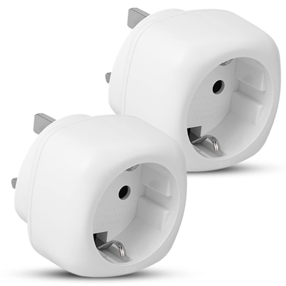 Eu To Uk Plug Adapter | Type C Europlug | 2 Pin To 3 Pin | Bs8546 Certified | 13A Fuse | Travel Adaptor For Phone, Laptop & Camera Chargers | Pack Of 5002229571434