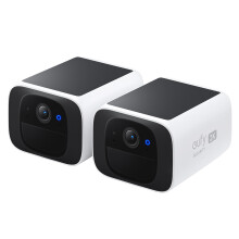 eufy Security S220 SoloCam Solar Security Camera Outdoor Wireless, Continuous Power, 2K Resolution Home Security Camera, 2.4 GHz Wi-Fi, No Monthly Fe