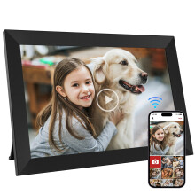 GGUA 10.1 Inch WiFi Digital Photo Frame Built in 32GB Memory, 1280x800 IPS LCD Touchscreen, Auto-Rotate and Audio, Quick and Easy Share Photos or Vid