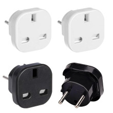 UK to European Plug Adapter,4 Pack EU Travel Adaptor Europe Converter Type C, E, F for Spain, France, Italy, Portugal, Germany, Netherlands, Greece,