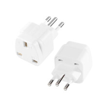 LUKELI 2 Pack UK to BRAZIL Plug Adapter Travel Plug to Brazil (White 2 Pcs)