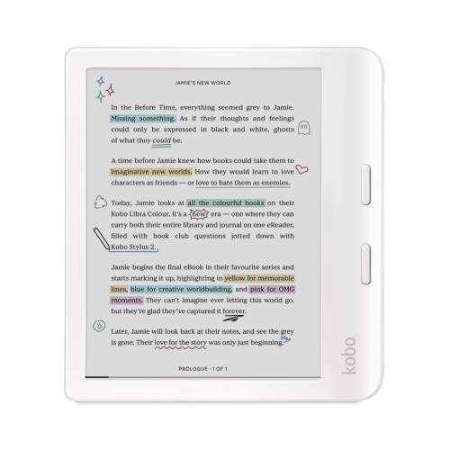 Kobo Libra Colour eReader, 7” Colour E Ink, Waterproof, White