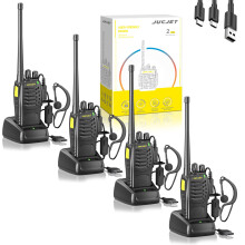 JUCJET 888HD Ham Radio Walkie Talkies with USB Charging Dock, 4 Pack