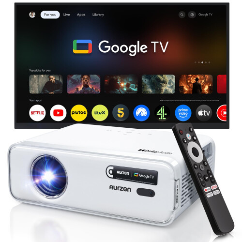 Aurzen EAZZE D1G Official Google TV 4K Supported Smart Projector