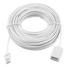 BT Telephone Extension Cable 20M, BT Male to Female Extension Cable 6-Pin Straight Through Telephone, Phone Line Cord Compatible with UK Landline Fax