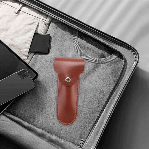 Case Reishouder Handleiding Double  Safety Razors Container PU Lederen Tas 2