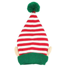 Christmas Hat Adults Striped Beanie with Ear Christmas Dwarf Hat Adults for Fun Outdoor Cosplay Party Holiday B