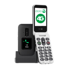 Doro Leva E30 - 4G Flip Phone For Elderly - Large 2.8" Screen, External Display, High Contrast Keys, Loud & Clear Sound, Camera - Doro Secure Button