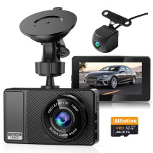 Alltotive Dash Cam Front and Rear, 1080P Full HD In Car Camera Dual Lens Dashcam for Cars, SD Card Included, 170 Wide Angle with Loop Recording a