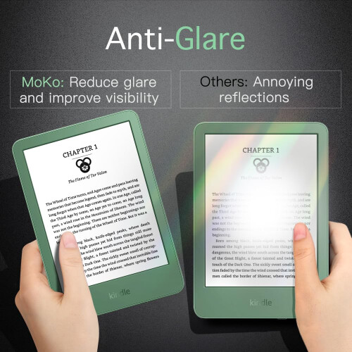 MoKo 2-Pack Anti-Glare Screen Protector for 6" All-New Kindle Basic 11th Generation 2024/2022, Full Coverage Premium PET Protective Matte Screen Prot 2