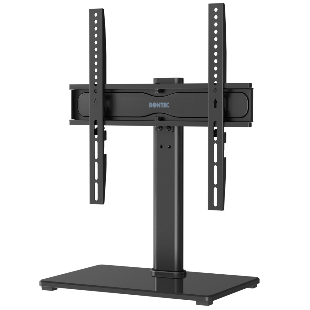 Photos - Projector Mount BONTEC Swivel TV Stand with Bracket for 24-60 inch LED OLED LCD Plasma Screens, Height Adjustable Table Top TV Stand with Te