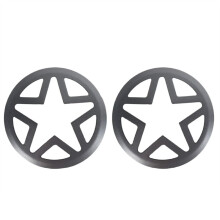 Front Turn Signal Light Cover Guard Aluminum Star Blinker Lamp Insert Trim for JK JKU Unlimited 2007-2017