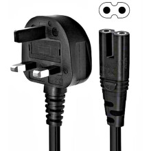 Pro Elec PEL00421 UK Plug to IEC C7 Figure 8 Power Lead, 1 m, Black