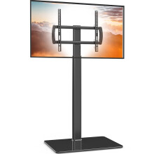 Floor Universal TV Stand 80 Degree Swivel Height Adjustable for 27 to 65 inch LCD, LED OLED TVs, end of Bed TV Stand for Bedroom, Living Room, HT1002