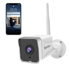 Septekon Security Camera Outdoor, 2K CCTV Security Camera, Waterproof Home Surveillance Camera with 2-Way Audio, Night Vision, Motion Detection, Clou
