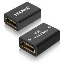 LEENUE HDMI Coupler 8K Female to Female Connector, HDMI 2.1 Aluminum Adapter, Supports 8K@60Hz/4K@120Hz for HDTV, Roku Stick, Monitor, Projector, Gam