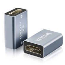 VCELINK 8K HDMI Coupler, 2.1 Female to Female Adapter Extender Gold Plated HDMI Connector Support 8K/4K@60Hz UHD, 7680 * 4320 Resolution, 3D, HDR, AR