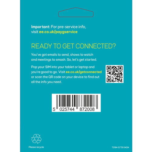 EE EE PAYG SIM card preloaded with 120GB of Data 1