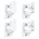Cozycase Speaker Wall Mount Brackets with Fittings, White 4 Pcs 1