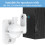 Cozycase Speaker Wall Mount Brackets with Fittings, White 4 Pcs 3