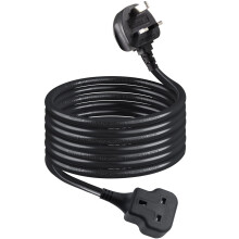 1 Way Gang Extension Lead 3M, Single Socket Mains Power Extension Lead 13A UK 3Pin Fused Plug male to female Travel Use Extension Cord Power Strip, T