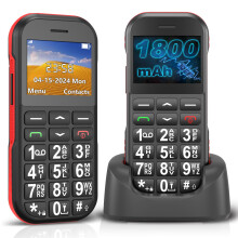 ukuu Mobile Phone for Elderly, Easy to Use Unlocked Big Button Mobile Phone with Charging Dock and SOS Emergency 1800mAh Lager Battery Pay as you go
