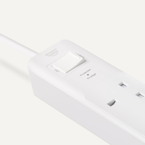 Amazon Basics Surge Protector Power Strip, 6-Outlet, 600 Joule, 0.61-m Cable, White 2