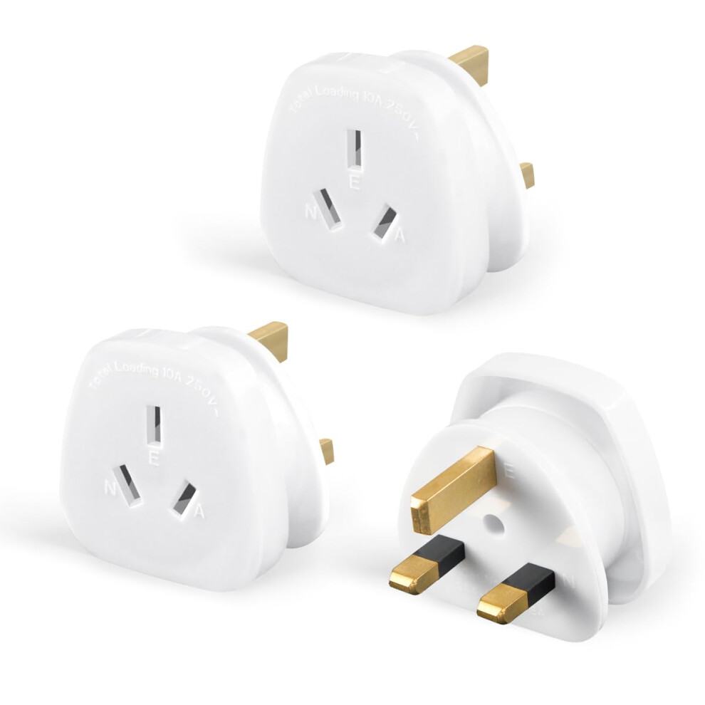3-Pack Australia To Uk Plug Adapter,Aus Nz China To Uk Travel Plug Adaptor,Type I Australian To Uk Power Adapter Converter Plug For Australia,China,N Qruihc