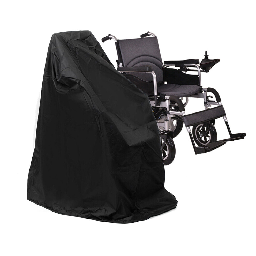Black Electric Wheelchair Cover Power Wheel Chair Cover Waterproof Dustproof
