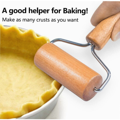 Dockapa Wooden Rolling Pin Small 9.5cm Non-stick Dough Roller 2