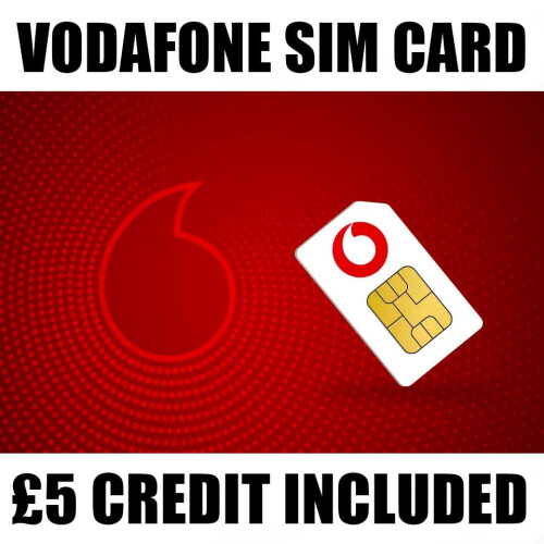 Pay As You Go SIM Card, 5 Preloaded Credit, Ready to use