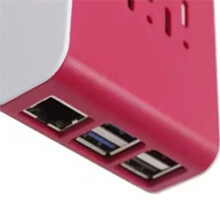 For Raspberry Pi 5th Generation B Red and White Cooling Box Shell Raspberry Pi Case Cooling Fan Protective Shell