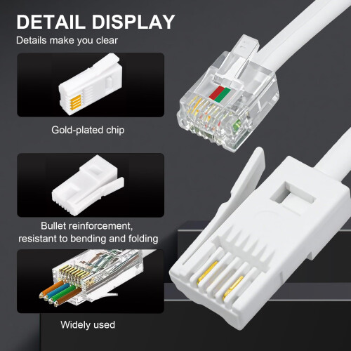 HDXH 1 PCS telephone cable,adsl cable,phone cable 2