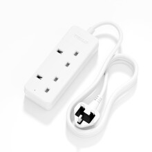 2 Way Extension Lead, 1.8 Metres Cable Length, Rewirable Extension Socket, 13Amp 250V
