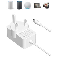 Binamao 30W Power Adapter for Echo (3rd 4th Gen), Echo Show 8/10/15, Echo Plus (2. Gen), Echo Show (2. Gen), 1.5M power cable, compatible with Alexa,
