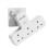 Multi Plug Adapter, Mscien 3 Way UK Plug Extension Socket with 315 Degree Rotation, Wall Power Strip Surge Protector Extender without Cable Plug Adap 1