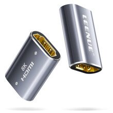LEENUE HDMI Coupler 8K Female to Female Connector, HDMI 2.1 Aluminum Adapter, Supports 8K@60Hz/4K@120Hz for HDTV, Roku Stick, Monitor, Projector, Gam