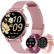 Smart Watch Women Fitness Tracker: 1.27'' Smartwatch Sport Bluetooth Call with Heart Rate SpO2 Blood Pressure Sleep Monitor 110+ Sports Modes Step Co