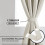 Beige Soundproof Drapes with Silver Wave Dots, 52x72", Set 4
