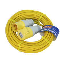 Faithfull FPPTL14ML 14 Metre L/V Trailing Lead Extension Lead 110V 16A 1.5mm Cable