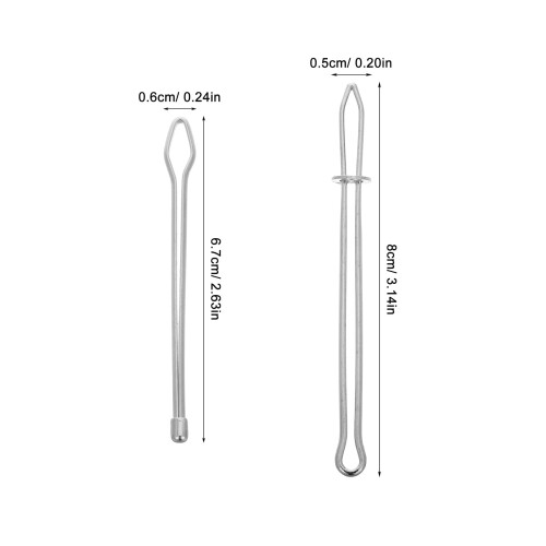 8Pcs Silver Drawstring Threader Tool for Garment Use and Crafting Tools with Round Head 1