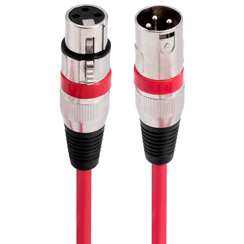 Cable XLR de 3 Pines, Conector XLR Macho/Hembra para Montaje en Panel A Conector XLR Hembra/Macho, Convertidor de Extensión de Micrófono de Paso, 1