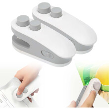 Mini bag sealer with cutter and magnet 2 pcs