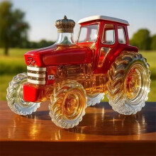 300ML Car Shaped Whiskey Decanter - Art Statue, Tractor Whiskey Bottle, Creative Leak-proof Empty Wine Bottle Dispenser(Blue)