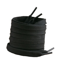 amleso Hockey-Schnürsenkel, 305 cm (120 Zoll), Polyester, strapazierfähig, für Rollschuhe und Stiefel, Schwarz
