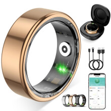 Smart Ring for Women Men,Fitness Tracker Ring with Heart Rate, Sleep Monitoring, Blood Oxygen, Step Counting for iOS and Android, No Subscription Fee