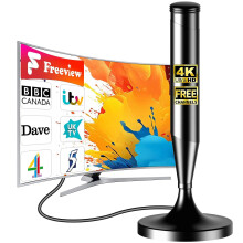 BsphereX Indoor TV Aerial Long Range 2026 for Freeview HD – 360 Digital TV Antenna with Magnetic Base, 4K/1080P Indoor Aerial for Smart & Older TVs,