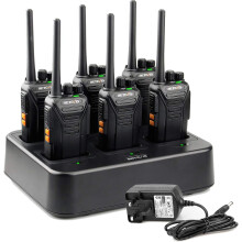 Retevis RT27 Walkie Talkies, Walkie Talkies for Adults Long Range, with 6 Way Charger, Rechargeable 2 Way Radio Hand Free, PMR446 License Free Radio