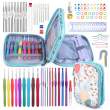 Set haaknaalden, breinaalden, weefgarenpakketten met opbergdoos en accessoires voor haaknaalden, 96 stuks