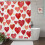 Rødt hjerte dusjforheng 72x72 tommer polyester 1